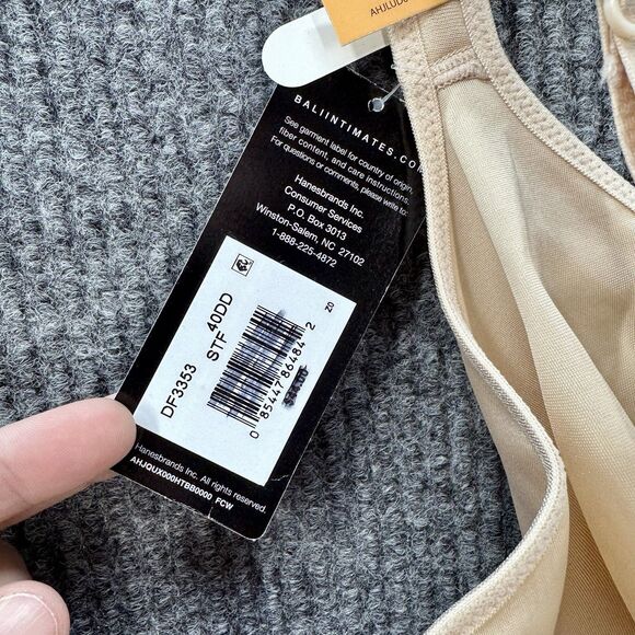 Bali Live It Up Bra 40DD Beige Taupe Push Up Underwire Cushion Straps DF3353 NEW - Picture 7 of 8